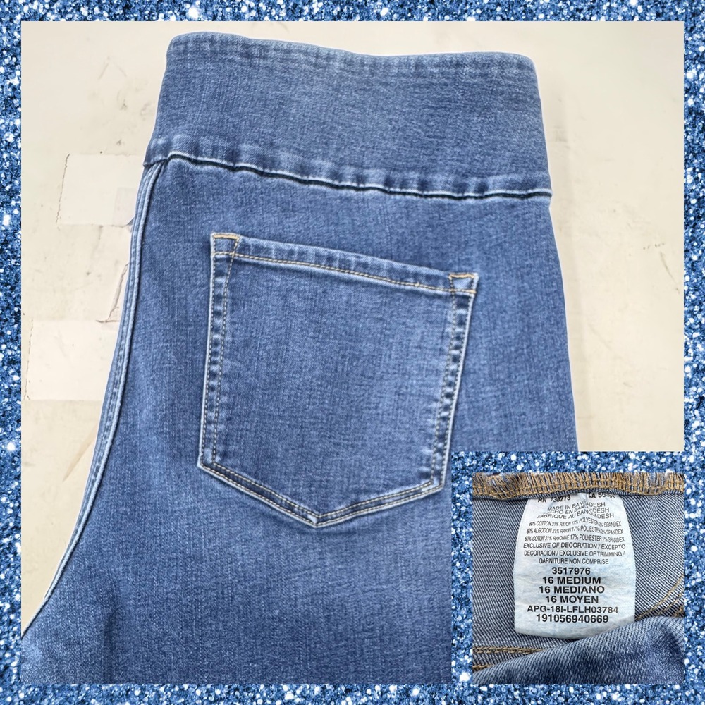 Lee Sculpting Slim Leg‎ Mid Rise Jeans Womens Size 16 Medium Blue Denim Stretch